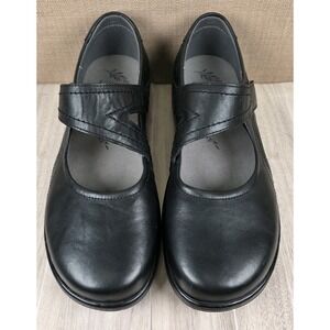 Propet Golda Mary Jane Hook & Loop Black Shoes Comfort Soft Leather Womens 10.5W